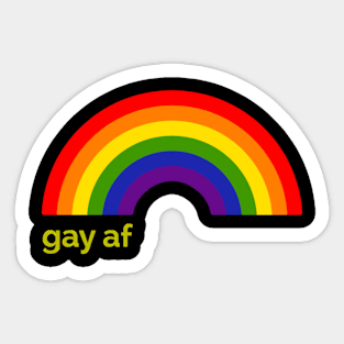 Gay AF Rainbow Sticker